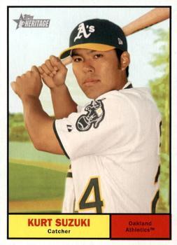 #438 Kurt Suzuki - Oakland Athletics - 2010 Topps Heritage Baseball