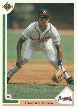 #439 Francisco Cabrera - Atlanta Braves - 1991 Upper Deck Baseball