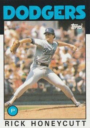 #439 Rick Honeycutt - Los Angeles Dodgers - 1986 Topps Baseball