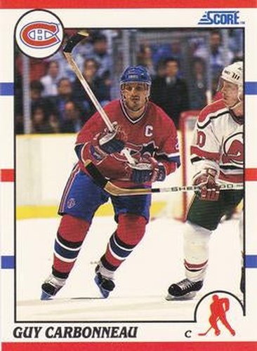 #43 Guy Carbonneau - Montreal Canadiens - 1990-91 Score Hottest and Rising Stars Hockey