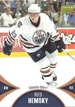 #43 Ales Hemsky - Edmonton Oilers - 2006-07 Upper Deck Mini Jersey Hockey