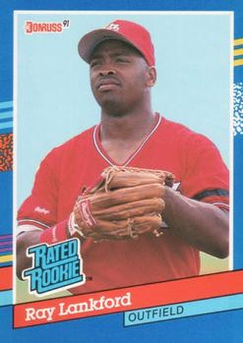 #43 Ray Lankford - St. Louis Cardinals - 1991 Donruss Baseball