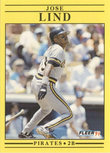 #43 Jose Lind - Pittsburgh Pirates - 1991 Fleer Baseball