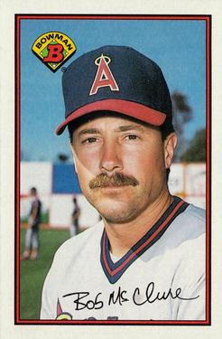 #43 Bob McClure - California Angels - 1989 Bowman Baseball