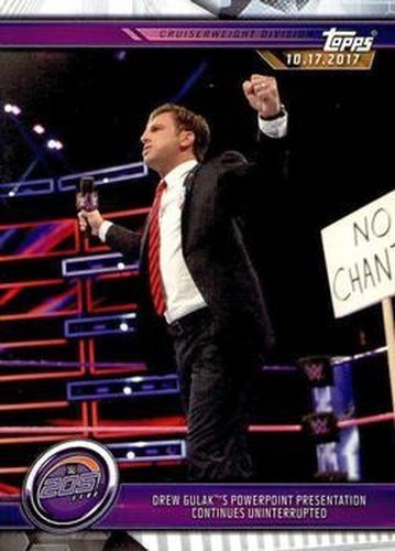 #43 Drew Gulak's PowerPoint Presentation Continues Uninterrupted - 2019 Topps WWE Road to Wrestlemania Wrestling