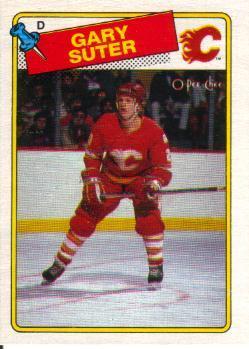 #43 Gary Suter - Calgary Flames - 1988-89 O-Pee-Chee Hockey