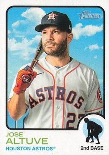 #43 Jose Altuve - Houston Astros - 2022 Topps Heritage Baseball