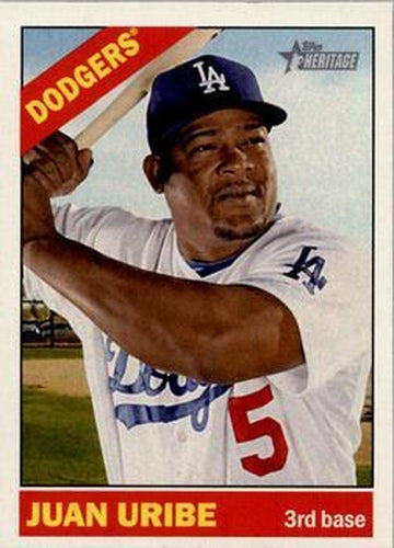 #43 Juan Uribe - Los Angeles Dodgers - 2015 Topps Heritage Baseball