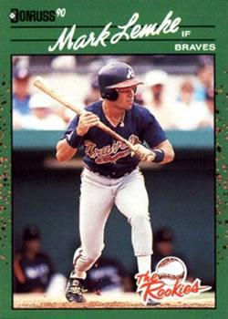 #43 Mark Lemke - Atlanta Braves - 1990 Donruss The Rookies Baseball
