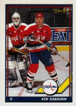 #43 Ken Sabourin - Washington Capitals - 1991-92 O-Pee-Chee Hockey