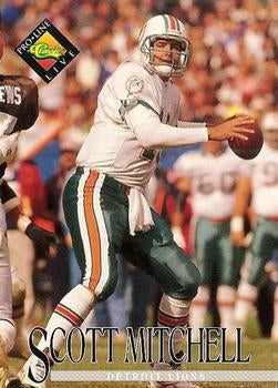 #43 Scott Mitchell - Detroit Lions - 1994 Pro Line Live Football