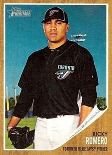#440 Ricky Romero - Toronto Blue Jays - 2011 Topps Heritage Baseball