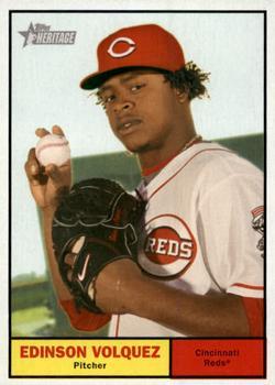 #440 Edinson Volquez - Cincinnati Reds - 2010 Topps Heritage Baseball