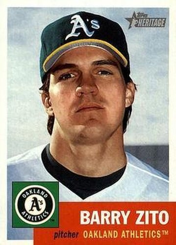 #441 Barry Zito - Oakland Athletics - 2002 Topps Heritage Baseball