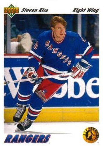 #441 Steven Rice - New York Rangers - 1991-92 Upper Deck Hockey