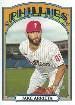 #442 Jake Arrieta - Philadelphia Phillies - 2021 Topps Heritage Baseball