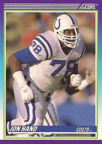 #442 Jon Hand - Indianapolis Colts - 1990 Score Football