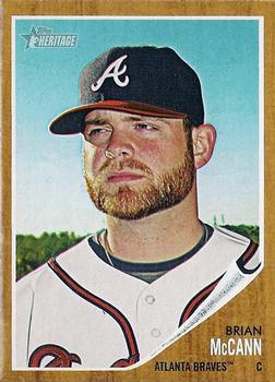 #443 Brian McCann - Atlanta Braves - 2011 Topps Heritage Baseball
