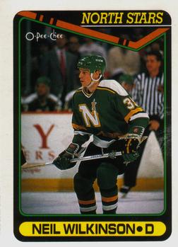 #443 Neil Wilkinson - Minnesota North Stars - 1990-91 O-Pee-Chee Hockey
