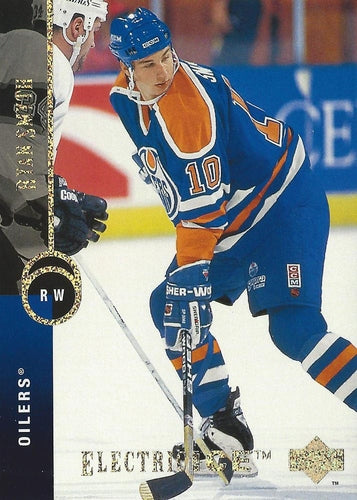#443 Ryan Smyth - Edmonton Oilers - 1994-95 Upper Deck Hockey - Electric Ice