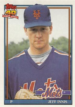 #443 Jeff Innis - New York Mets - 1991 O-Pee-Chee Baseball