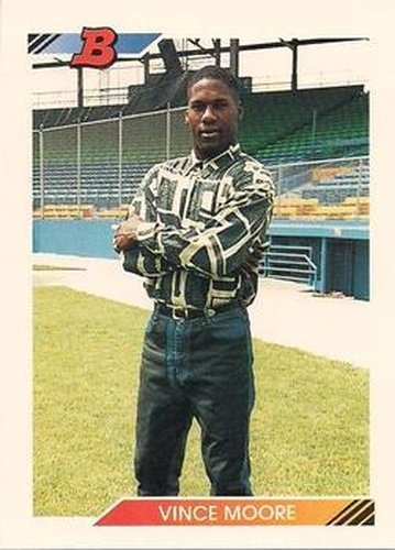 #443 Vince Moore - Atlanta Braves - 1992 Bowman Baseball