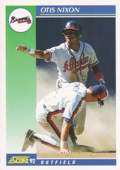#443 Otis Nixon - Atlanta Braves - 1992 Score Baseball