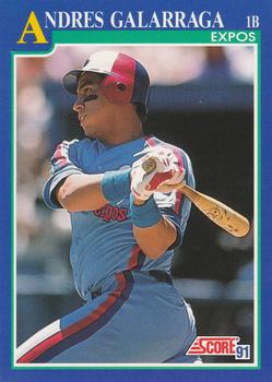#443 Andres Galarraga - Montreal Expos - 1991 Score Baseball