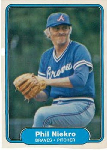 #444 Phil Niekro - Atlanta Braves - 1982 Fleer Baseball