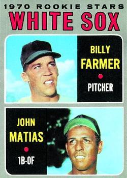 #444 White Sox 1970 Rookie Stars Billy Farmer / John Matias - Chicago White Sox - 1970 Topps Baseball
