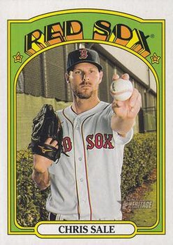 #444 Chris Sale - Boston Red Sox - 2021 Topps Heritage Baseball