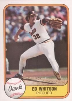 #444 Ed Whitson - San Francisco Giants - 1981 Fleer Baseball