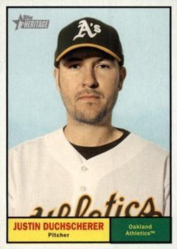 #444 Justin Duchscherer - Oakland Athletics - 2010 Topps Heritage Baseball