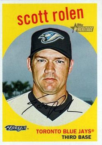 #444 Scott Rolen - Toronto Blue Jays - 2008 Topps Heritage Baseball
