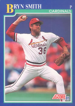 #444 Bryn Smith - St. Louis Cardinals - 1991 Score Baseball