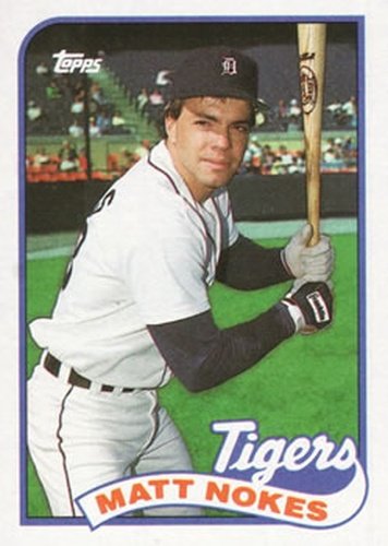#445 Matt Nokes - Detroit Tigers - 1989 Topps Baseball