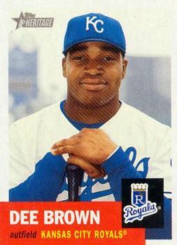 #445 Dee Brown - Kansas City Royals - 2002 Topps Heritage Baseball