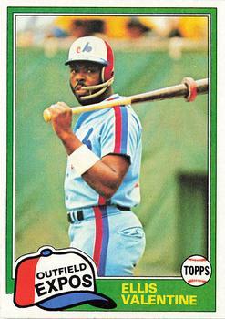 #445 Ellis Valentine - Montreal Expos - 1981 Topps Baseball