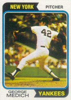 #445 George Medich - New York Yankees - 1974 Topps Baseball