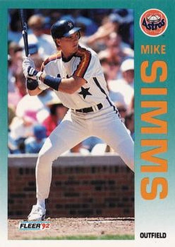 #445 Mike Simms - Houston Astros - 1992 Fleer Baseball