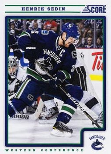 #446 Henrik Sedin - Vancouver Canucks - 2012-13 Score Hockey