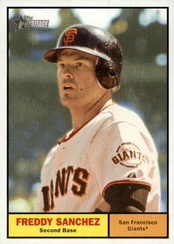 #446 Freddy Sanchez - San Francisco Giants - 2010 Topps Heritage Baseball