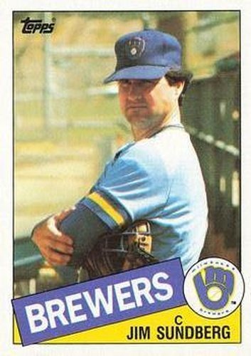 #446 Jim Sundberg - Milwaukee Brewers - 1985 Topps Baseball