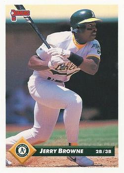 #447 Jerry Browne - Oakland Athletics - 1993 Donruss Baseball