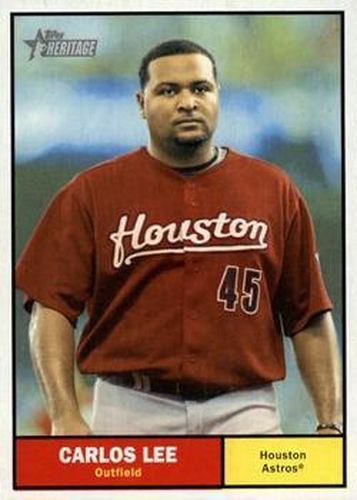 #447 Carlos Lee - Houston Astros - 2010 Topps Heritage Baseball