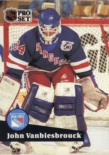 #447 John Vanbiesbrouck - 1991-92 Pro Set Hockey