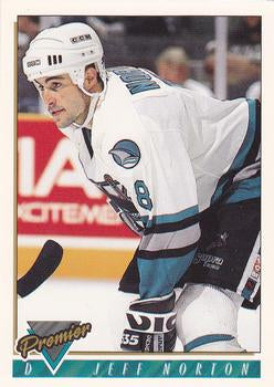 #447 Jeff Norton - San Jose Sharks - 1993-94 Topps Premier Hockey