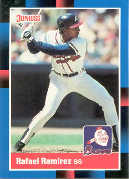#448 Rafael Ramirez - Atlanta Braves - 1988 Donruss Baseball