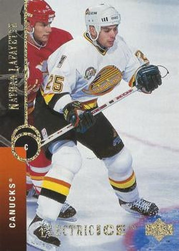 #448 Nathan Lafayette - Vancouver Canucks - 1994-95 Upper Deck Hockey - Electric Ice