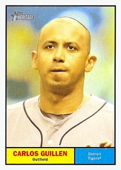 #448 Carlos Guillen - Detroit Tigers - 2010 Topps Heritage Baseball